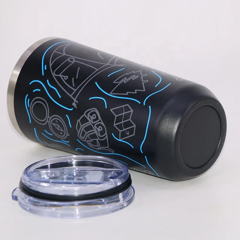Wide mouth insulated custom logo heat transfer sublimation resuable tumbler vacuum stainless steel travel mug with lid
