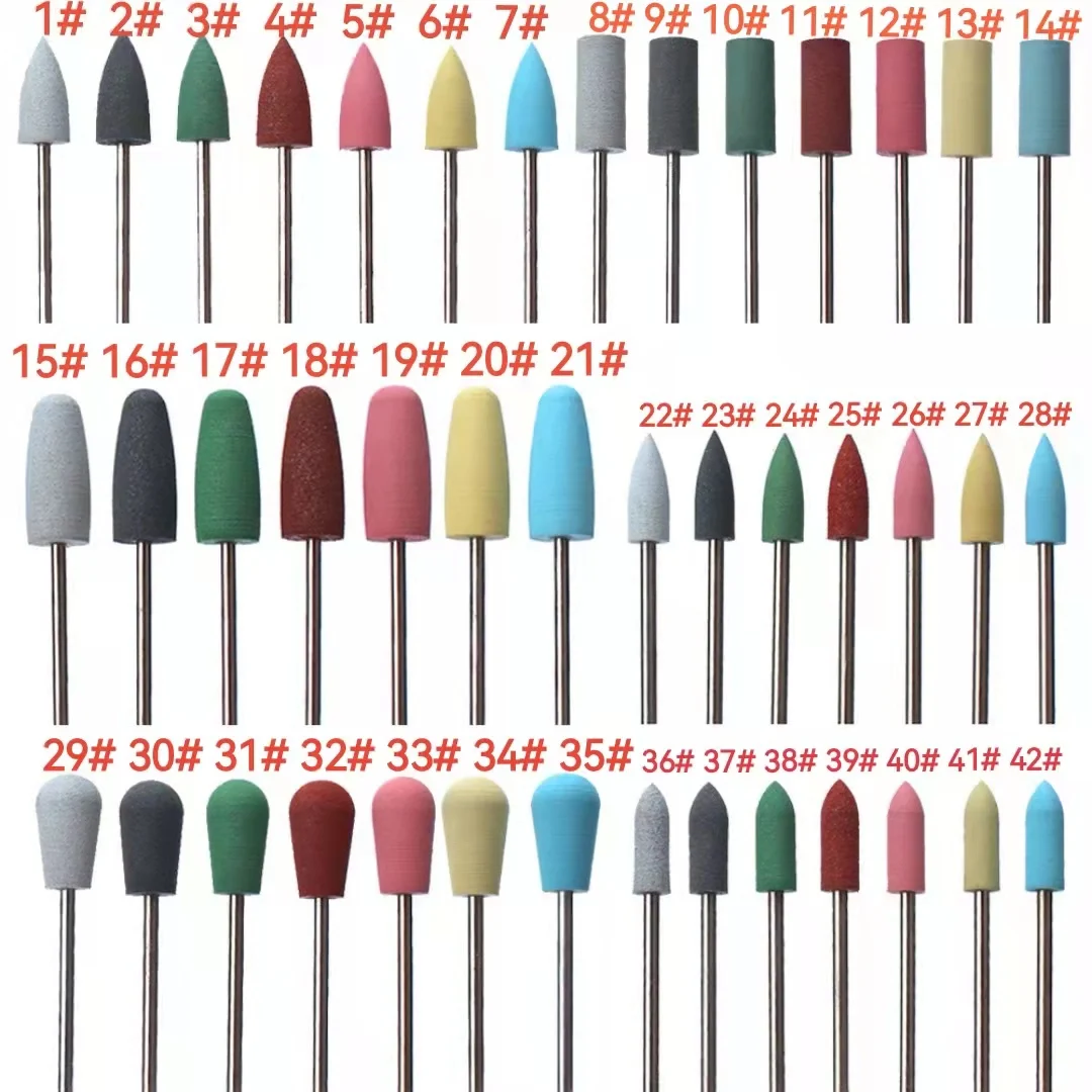 Nail Polishing Silicone Grinding Tools Suitable for Electric Nail Drill Machines