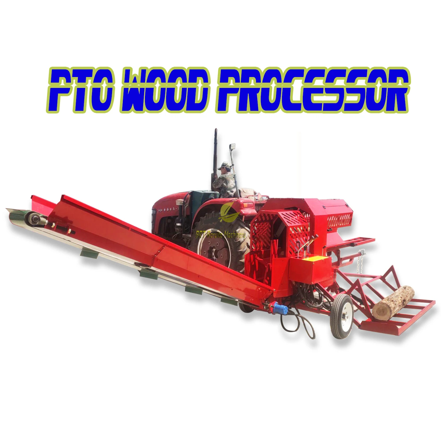 power off PTO big Log Diameter hydraulic system Splitting Machine Wood Processor power off PTO