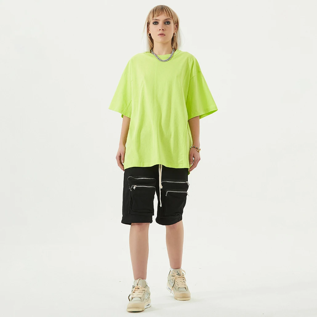 Mens Clothing Cheap Stone Wash Black Streetwear Oversize Poly Blend Custom Printing T Shirt