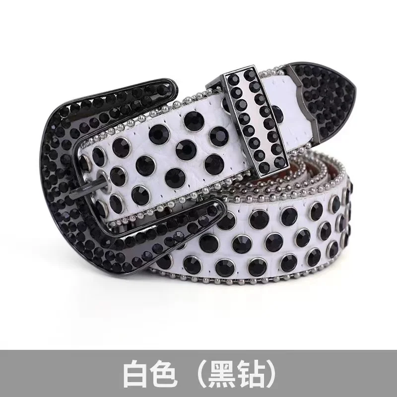 BB Fast Delivery Luxury Crystal Men Women Unisex Belt Diamond Studded Rhinestone Belts Western Sparkle Designer Leather Belts