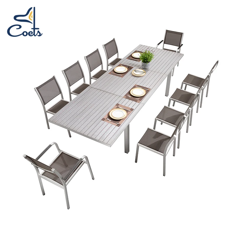 Villa Anti-Aging Outdoor Restaurant Tables And Chairs With Aluminum Frame