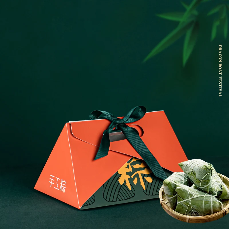 Small Gift Box Dragon Boat Festival For Rice Dumpling 22x17.2x12.2cm Cardboard Packaging Paper Box