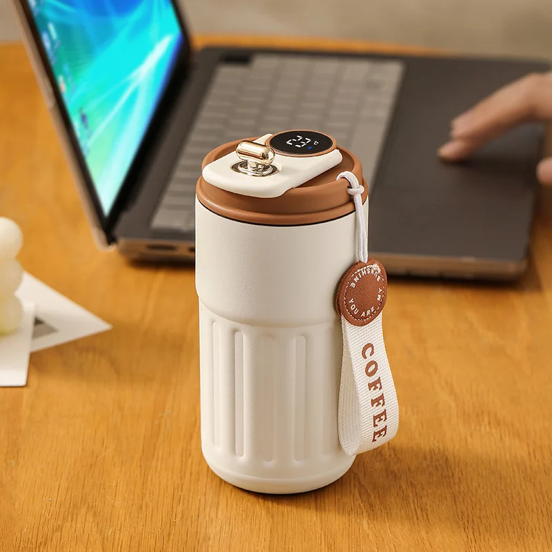 Temperature Display Custom Logo Insulated Stainless Steel Thermos Vacuum Digital LED Temperature coffee Smart Water cup mug