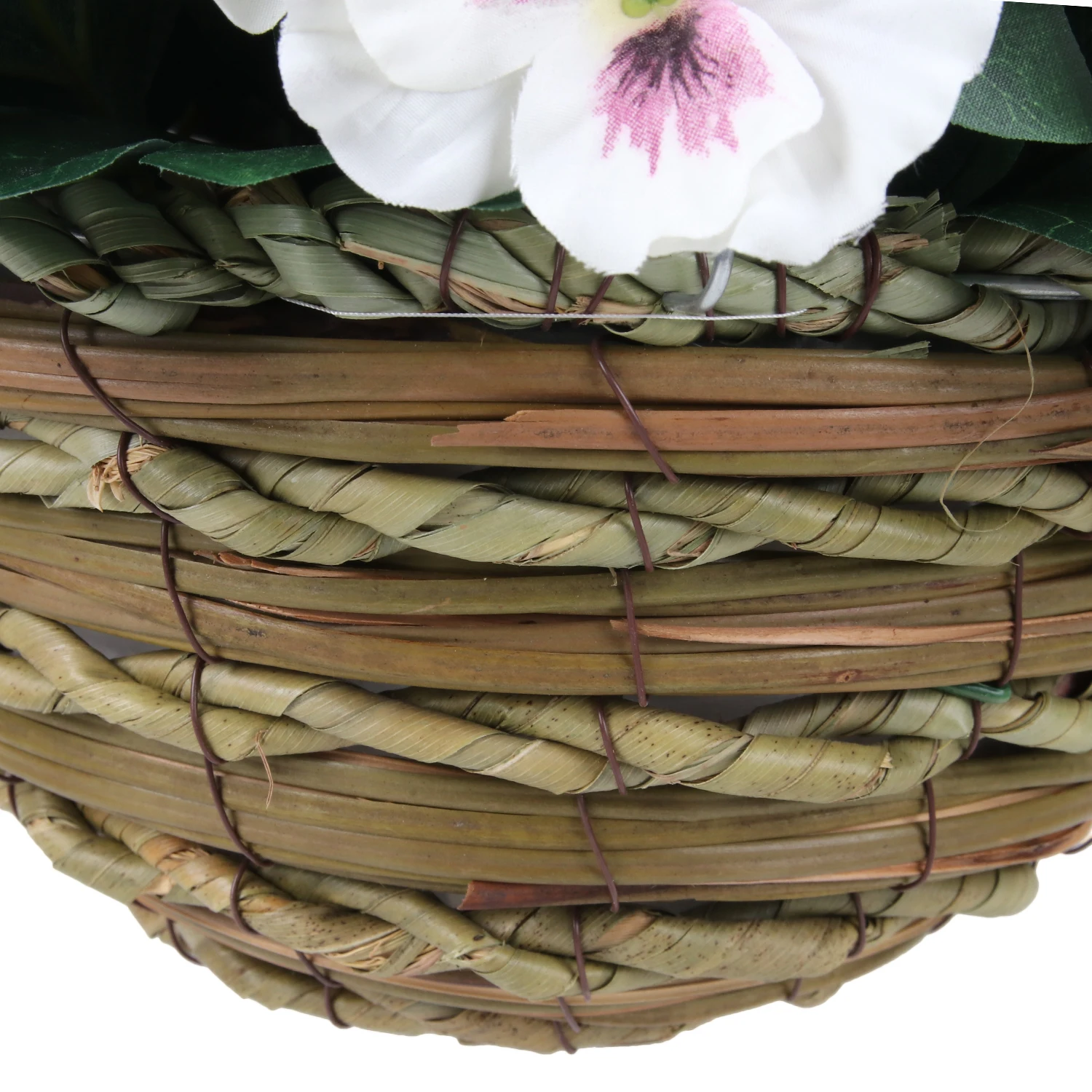 China customized handmade hanging silk artificial flower hanging basket for outdoor indoor decoration