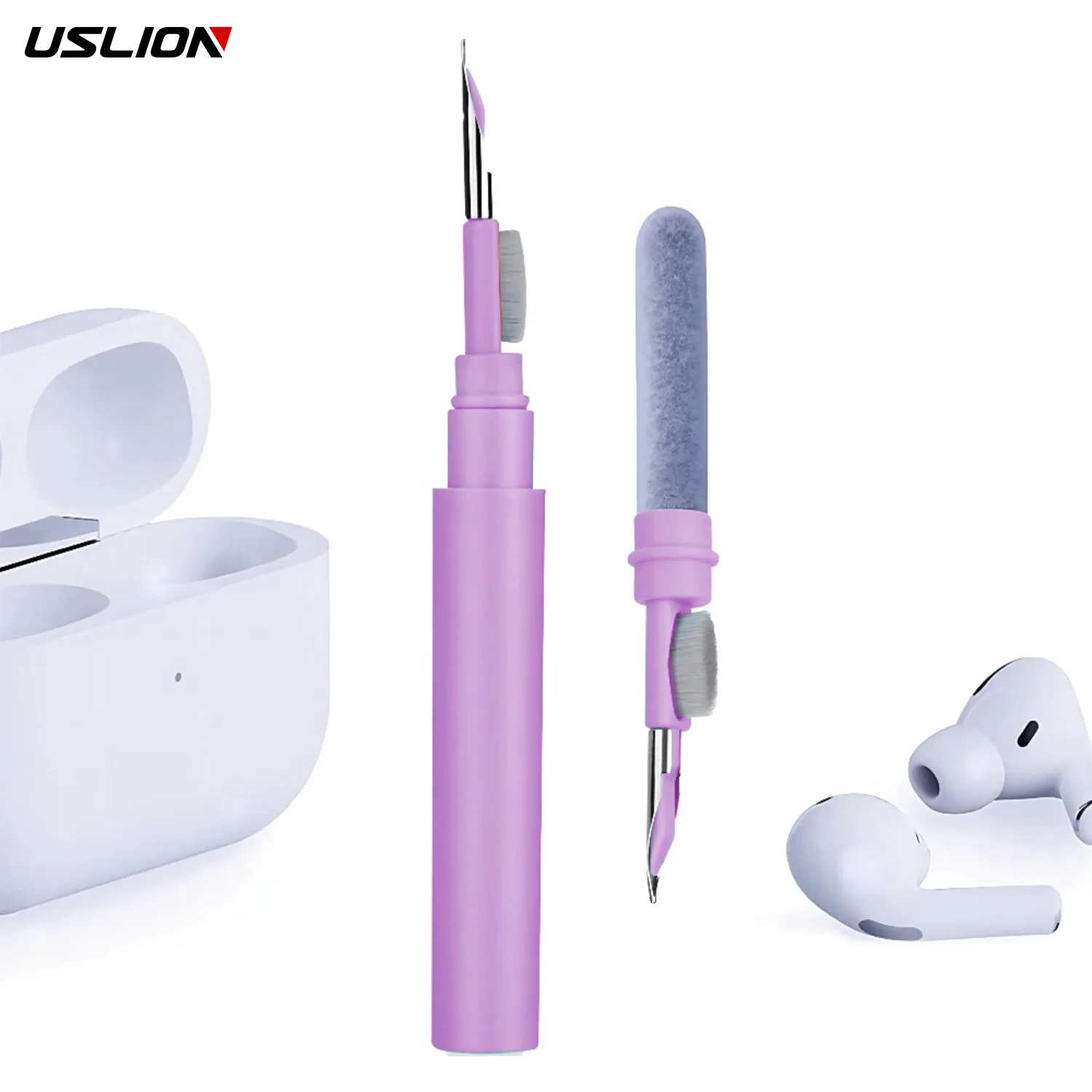 USLION 4-in-1 Wireless Earphones Cleaning Pen Brush Kits Earbuds Case Cleaning Kit