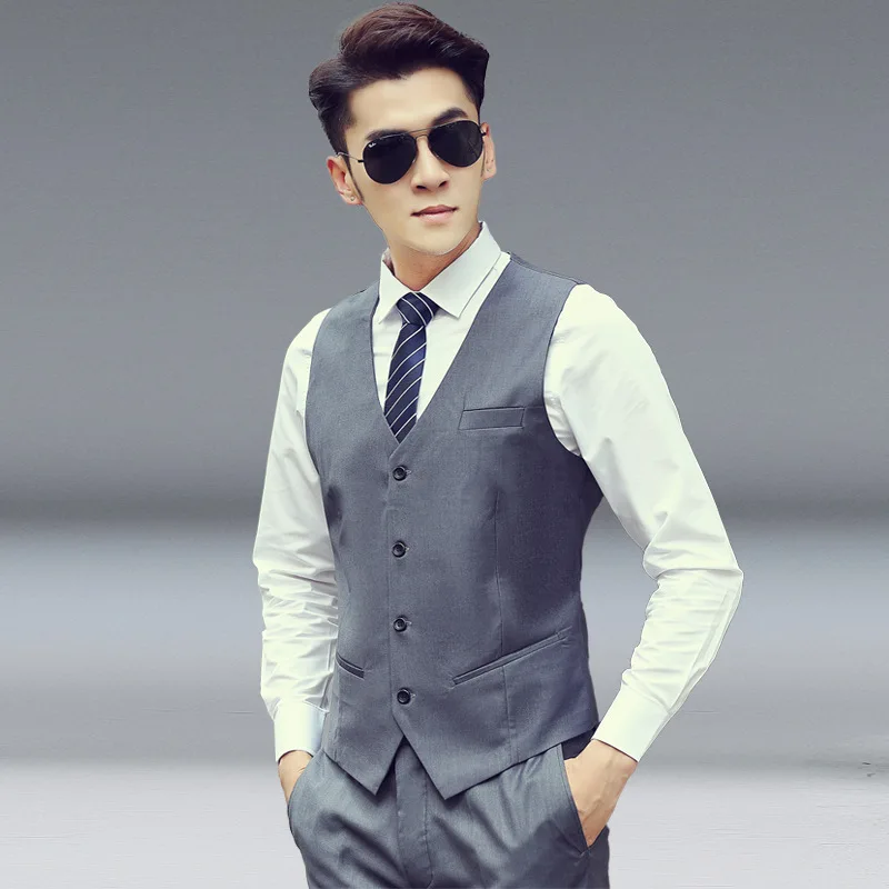 
Slimming vest mens tuxedo suits 
