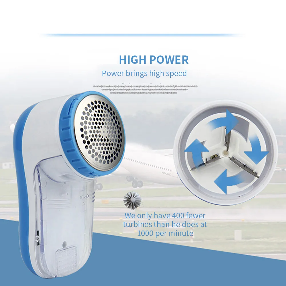 Mini Rechargeable electric Trimmer Fabric Shaver Sweater Cloth Portable Triple Blade Guard Protect Effective Remove fuzz Fluff