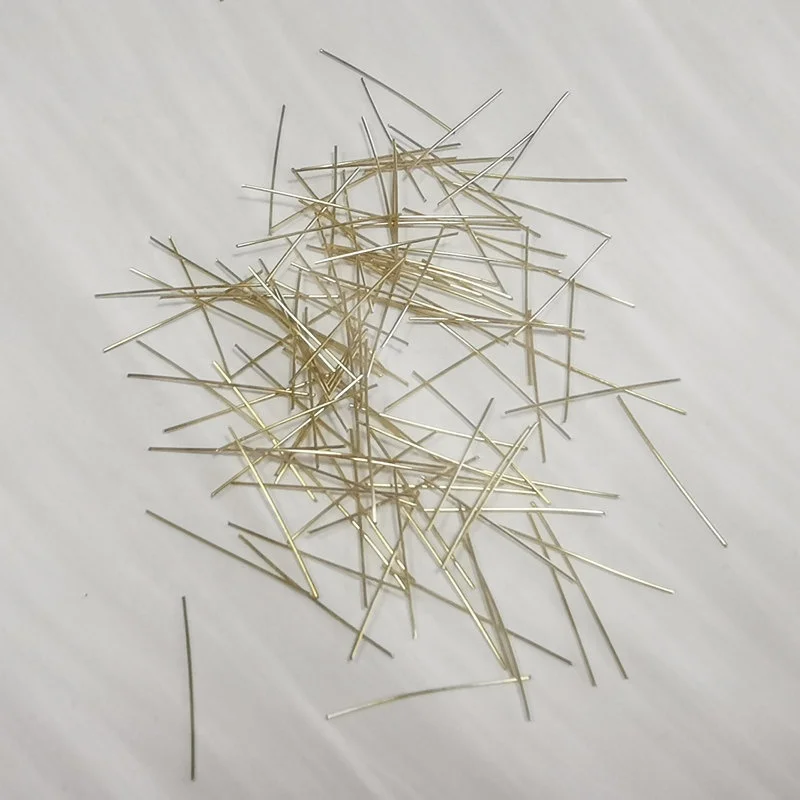 Micro Steel Fiber Ultra High Tensile sStrength 2850Mpa Copper coated Steel fiber for Concrete