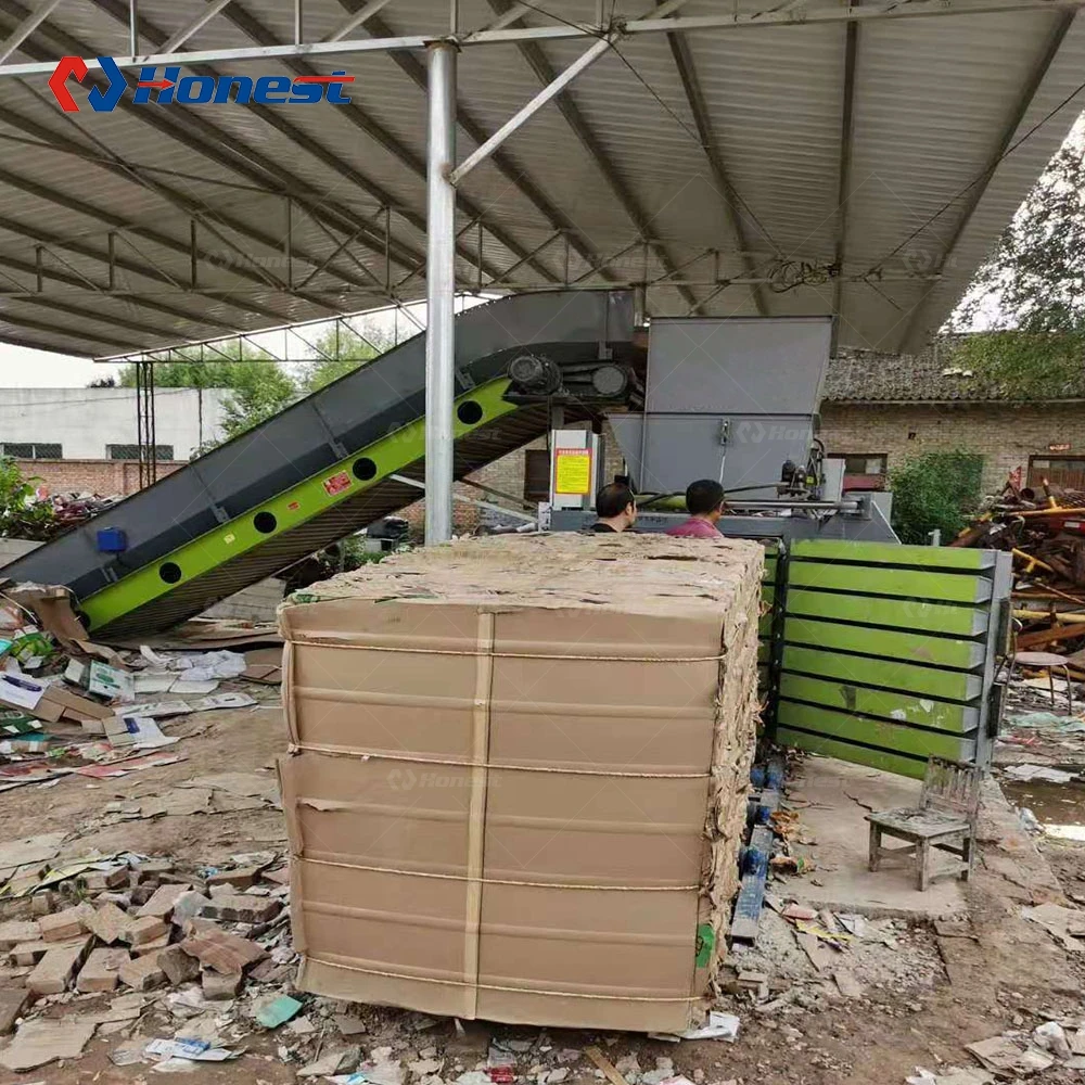  Recycling Baling Used Clothes Cardboard And Paper Carton Compress Baler