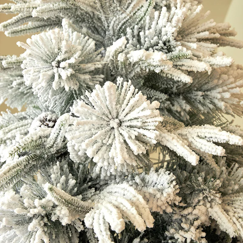 New 120/150/180/210/240cm modern flocked pe pvc christmas decor tree artificial christmas tree outdoor