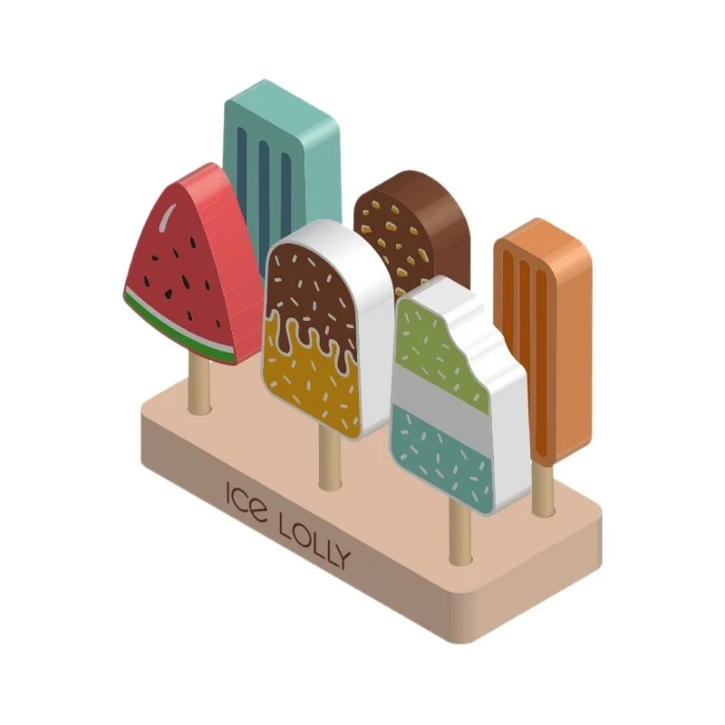 Unisex Wooden Pretend Kitchen baby role play game wooden kitchen toy colorful Simulation ice cream toy kids wooden toy kitchen