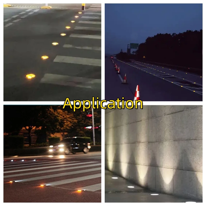 Factory price half round road stud led traffic blinking lamp solar stud light