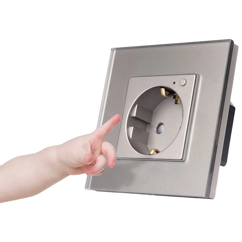 TAWOIA ZigBee Smart Germany Power Socket Outlet Type with Grounding 16A Smart Life smart home socket