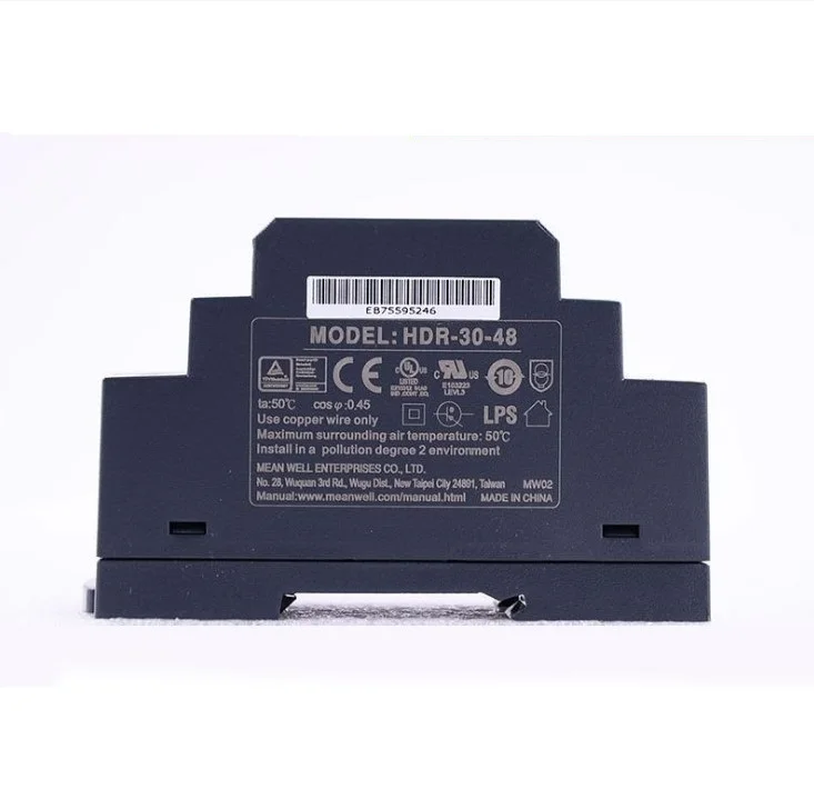 Бренд Mean well представляет HDR-30-48 30W 48V 0.75A ультра-тонкий шаг форма din-рейку переключатель блока питания