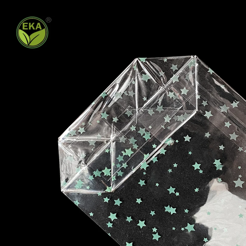 Custom Logo Christmas Transparent Cellophane Flat Bottom Food Bags Opp Clear Plastic Candy Bag With Twist Tie