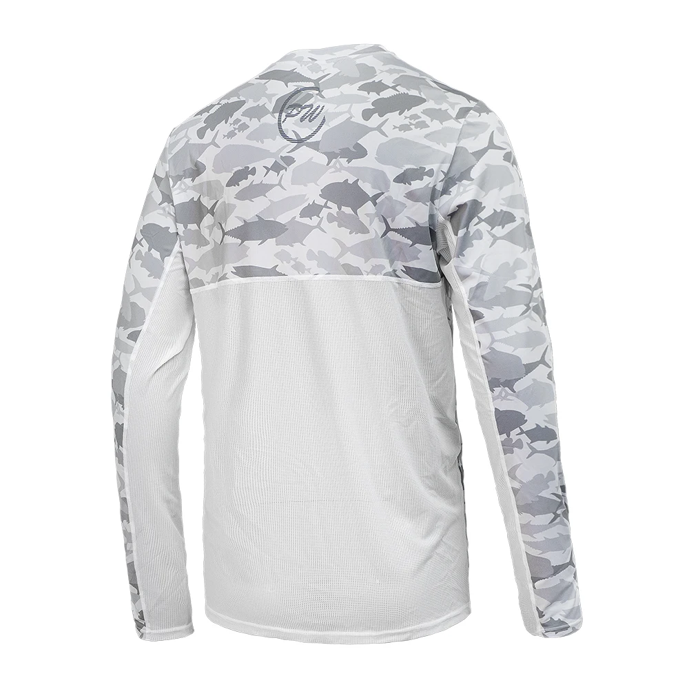 Fashion Camouflage Men Women Cool Wear Moisture Wicking Fishing Jersey Top UV Protective SPF Outdoor Fishing Shirts Long Sleeve