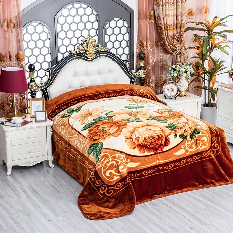 Factory Cheap Comfortable Super Soft Mink Raschel Blanket for Winter