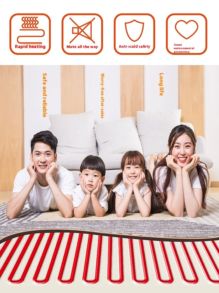 Factory Infrared Electric Underfloor Heating Film Graphene Encapsulated Electrothermal Heat Mat