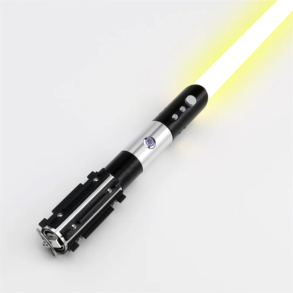 TXQ saber E18 Дуэльные металлические рукоятки плавные качели световой меч сила 12 цветов 10 звуковых шрифтов бластер блокирующий свет лазерный игрушка