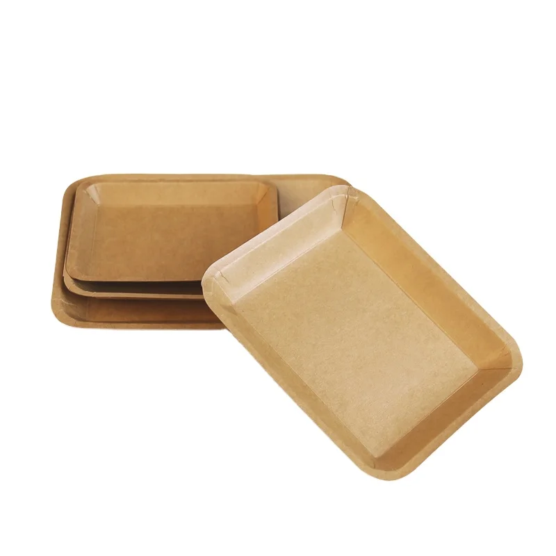 Biodegradable lunch box sugarcane pulp take away food box disposable paper box for food packaging