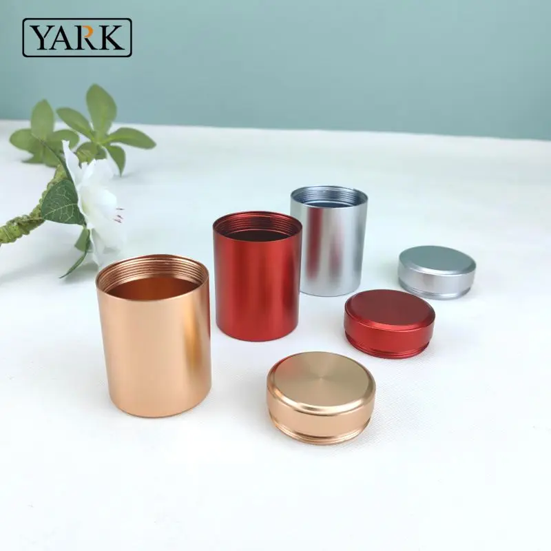 Custom Metal Aluminum Sealed Cans Mini Tea Can Leaf Tea Cylinder Tea Tin Canisters Coffee Can