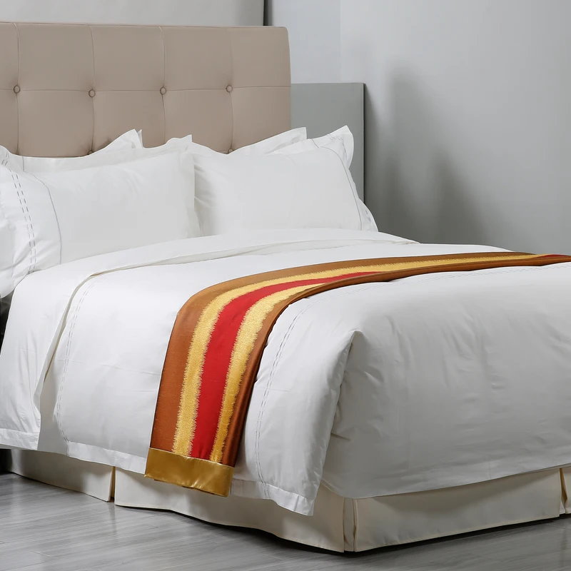 Hotel high white egyptian cotton sheets ,hotel linen 400t cheap bed sheets embroidery 100 kolkata