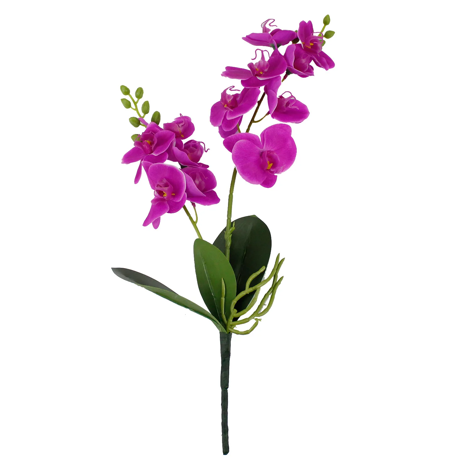 Fake Stems Butterfly Orchid Artfucial White Pink Silk Pot Latex Vanda Real Touch Phalaenopsis Plant Artificial Flower Orchid