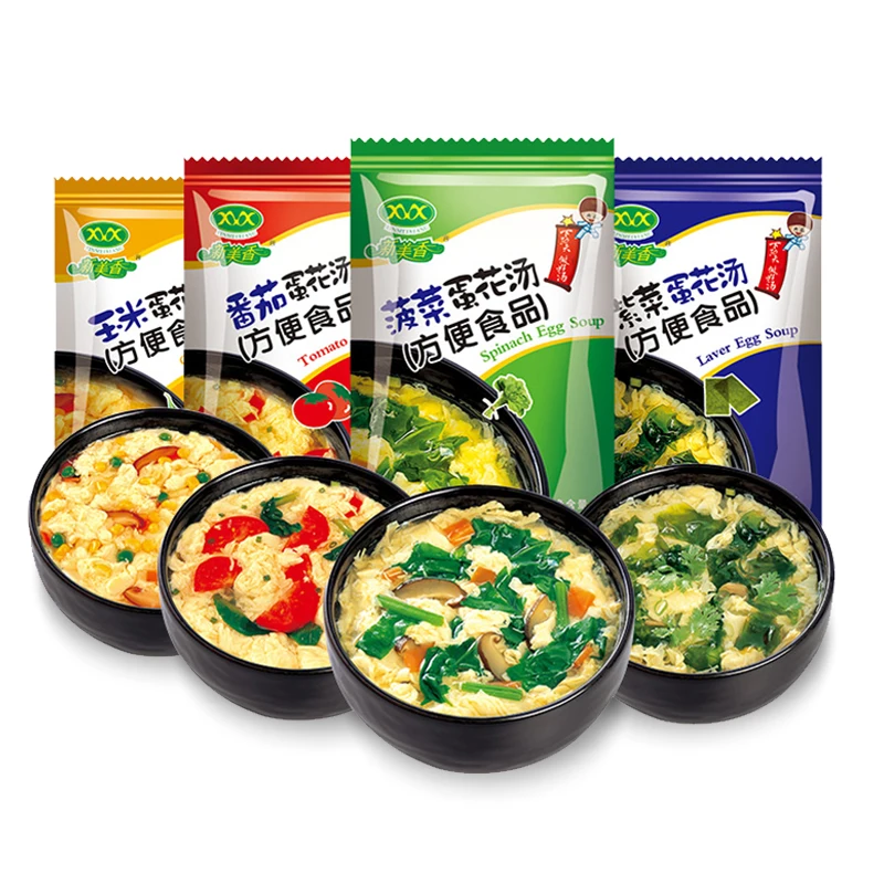 8 г * 100 сублимированная сушка для свежих овощей замороженных суп быстрого приготовления яиц со шпинатом порошок супа