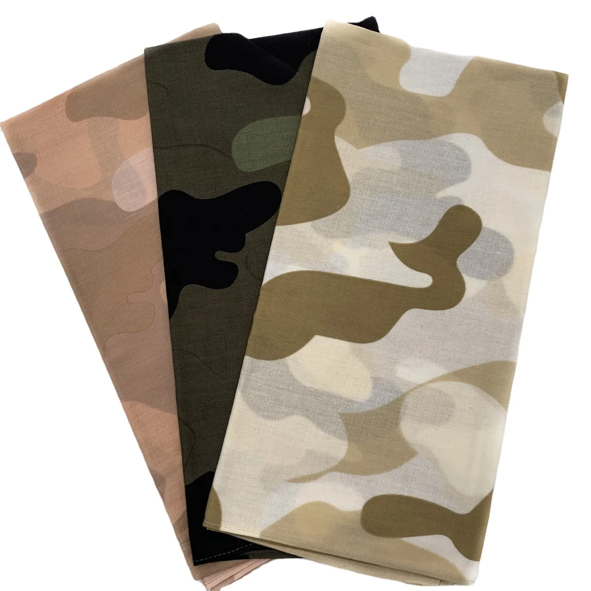 Soft custom hair wrap of screen printed wrist band breathable for camouflage bandanas