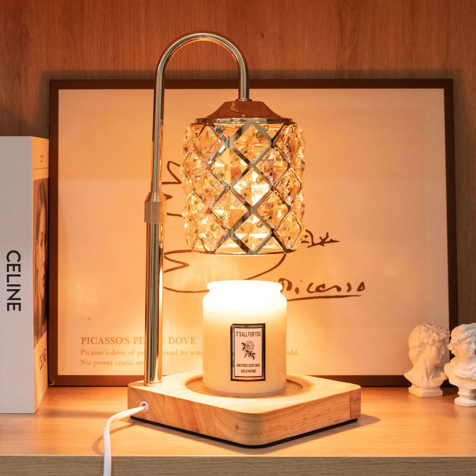 Candle Warmer Lamp,Electric Candle Warmer Dimmable, Wax Melt Warmer for Jar Candles,Aromatherapy Decorative Candle Heater