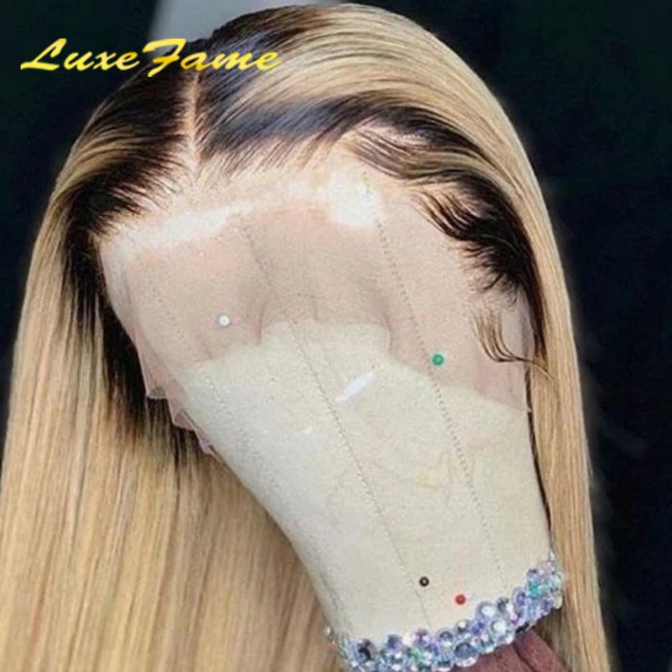 Luxefame Wholesale 1B 613 Honey Blonde Cuticle Aligned Virgin Hair,Russian Blonde Virgin Human Hair Bundle,Straight 1B 613 Hair