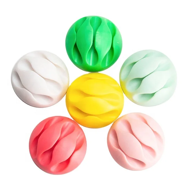 10 шт. Настольный организации офисный домашнего использования самоклеющийся кабельный зажим силиконовый провод