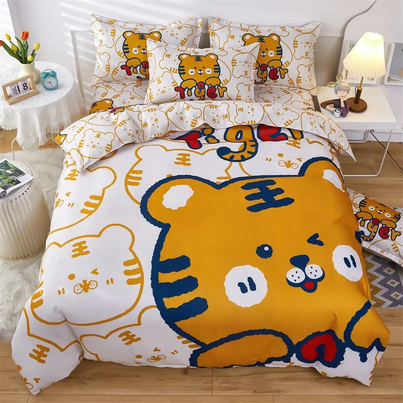 Cute Bed Cover Anime Cartoon Pattern-K Bedding Sets 3D Printed Lightweight Room Decor Sets for Kids Boys Girls