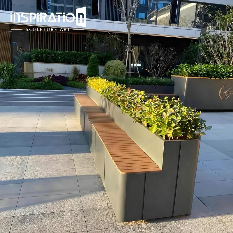 Fiberglass Public Area Benches Waiting Modern Outdoor Park Seating Benches