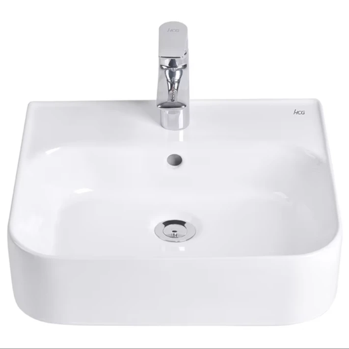 Factory direct simple and generous white basin semi-built-in washbasin for bathroom washing