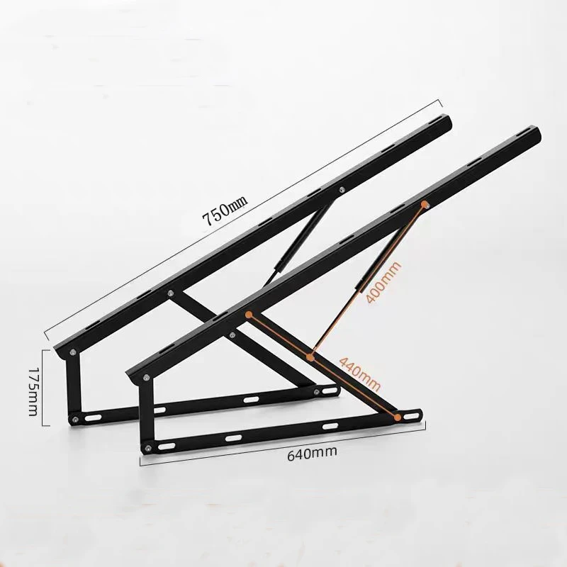 Storage Box Bed Sofa Storage Space Saving DIY Project 29 inch  750mm Black Bed Lift Mechanism