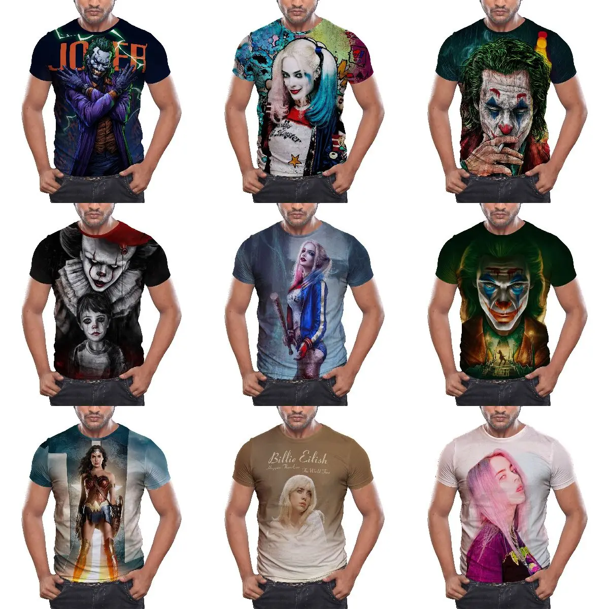 3D printed Custom Movie Marvel Leisure sports T-shirt Plush Toy Dolls Marvel Comics T shirts Cartoon Dolls