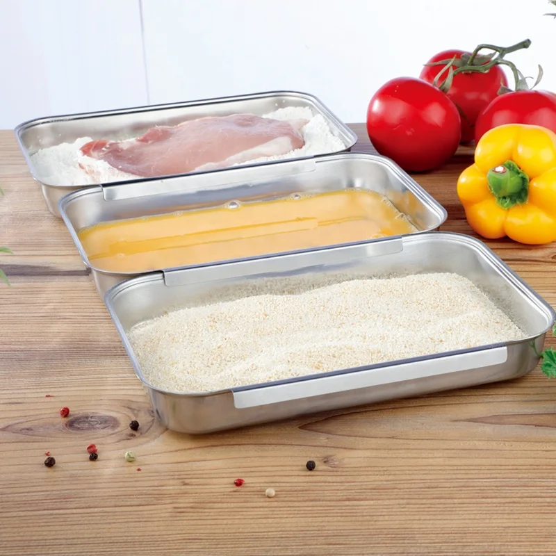 High quality food pan 304  stainless steel 3 pcs food tray