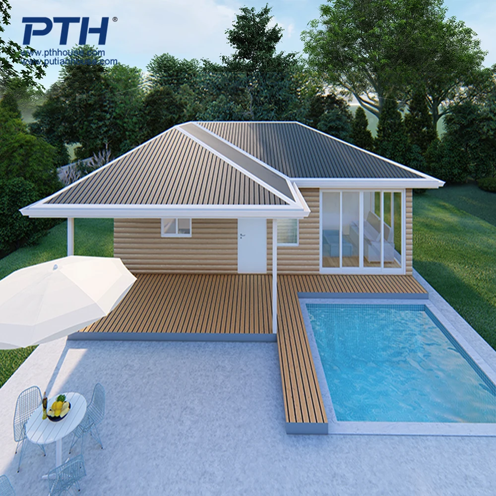 PTH 2024 новый роскошный дизайн гостиной плоский контейнер дом домашний отель Садовый сборный