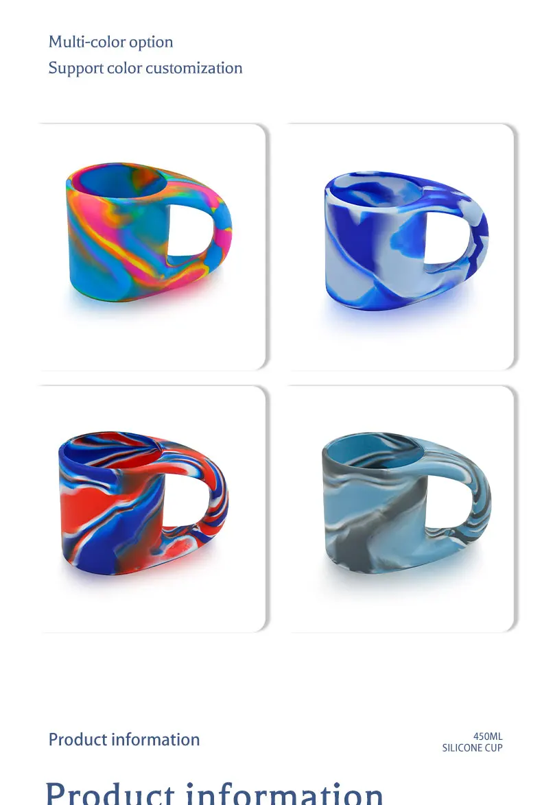 2024 years New Arrivals Factory 15.4 OZ/ 450nl Food grade Silicone Mug Cup[ for Drinking