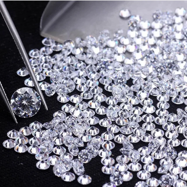 0.8mm 1mm 1.2mm 1.3mm 1.4mm 1.5mm 2mm 3mm DEF Loose Gemstone VVS Round Shape White Moissanite Stone