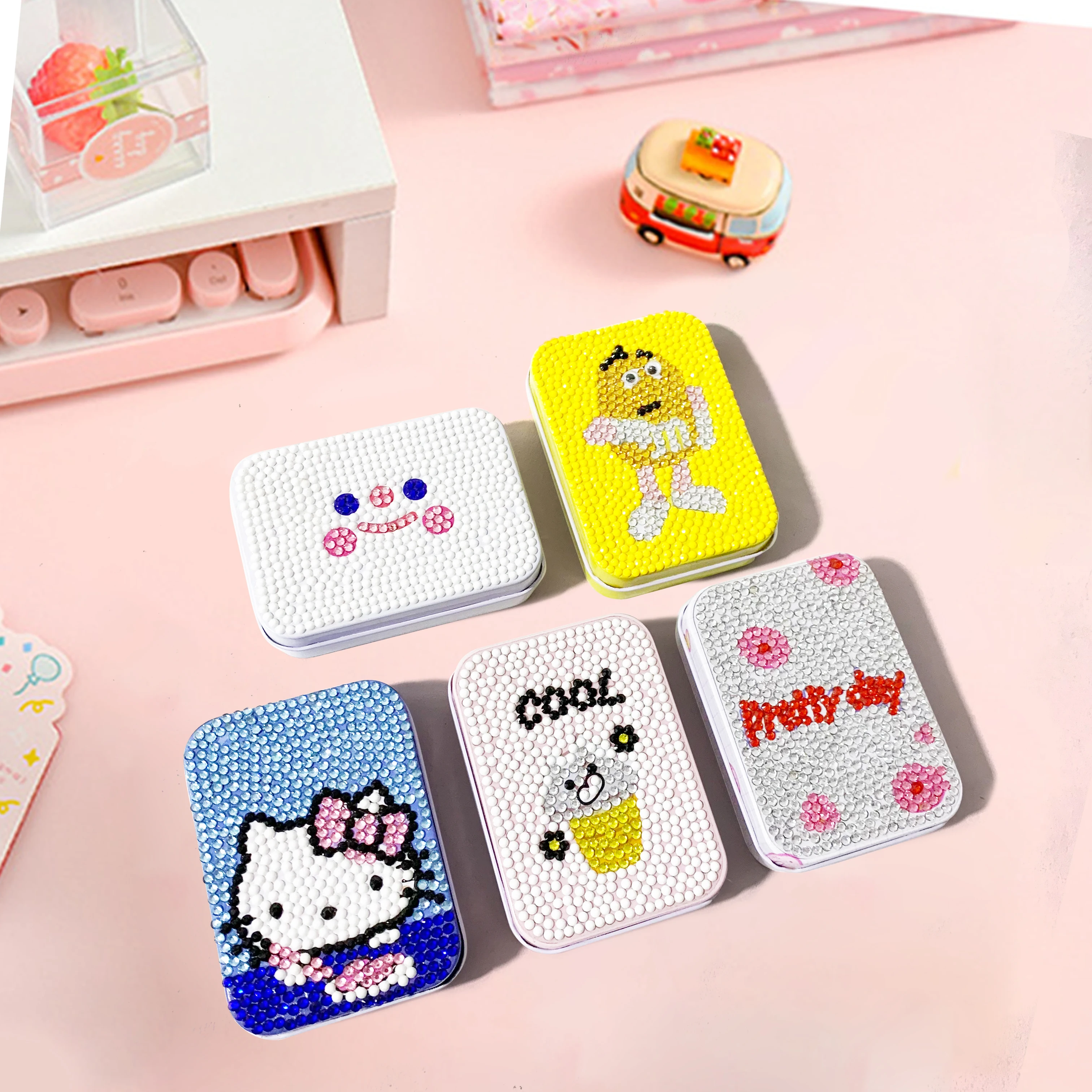 Новая коробка для конфет с розовыми бриллиантами, товары для детского дня рождения, подарочные коробки