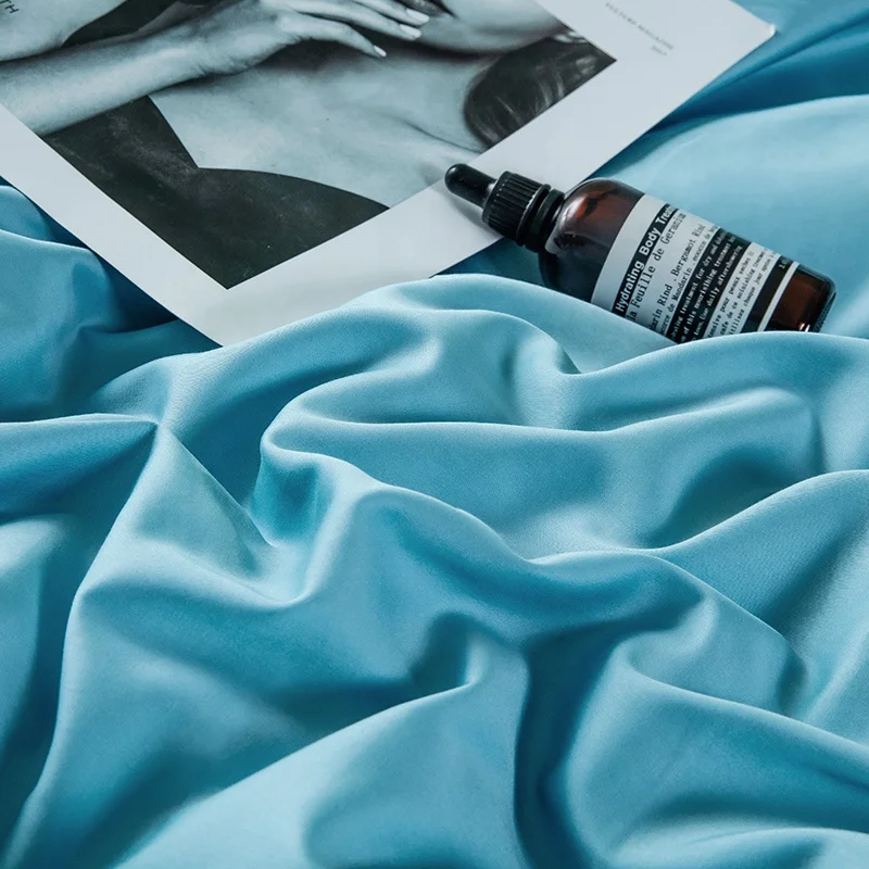 3pcs/4pcs Bedding Set High quality Solid Color Bed Sheet Quilt Cover Pillowcase Bed Linen Sets