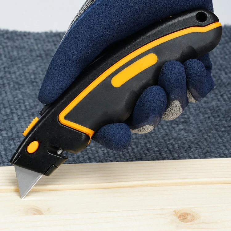 ZY-K24 Heavy Duty Aluminium Alloy Handle Utility Knife Retractable Cutter Knife Carpet and Wallpaper Knives With Spare Blades