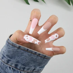 Wholesale Bride False Nails Tips Artificial fingernail tips 3d Strong Press on Nail Custom Back Glue Nails