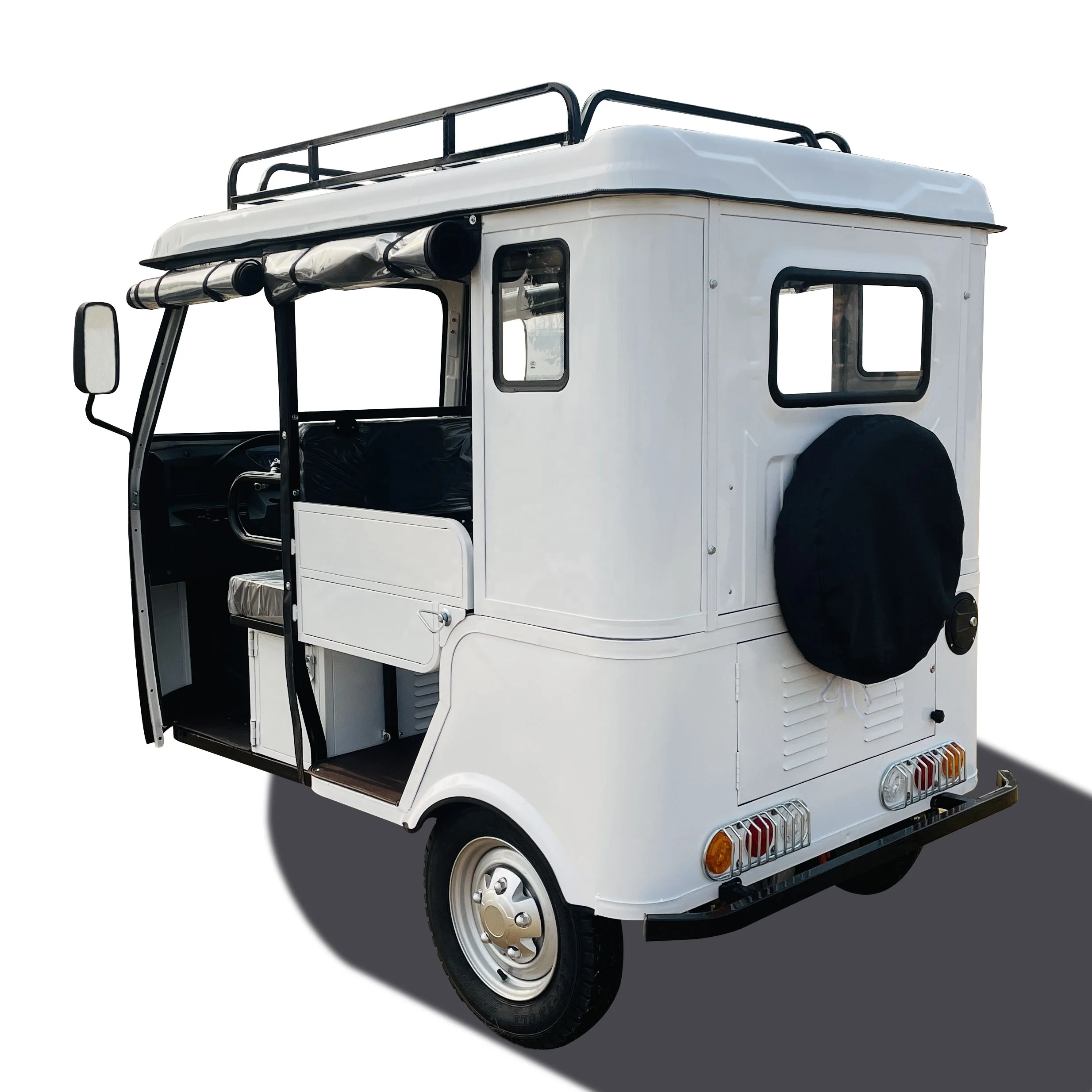 Электрический трехколесный велосипед для пассажиров 6 пассажирский Tuktuk перезаряжаемый 3-колесный мотоцикл такси продажи