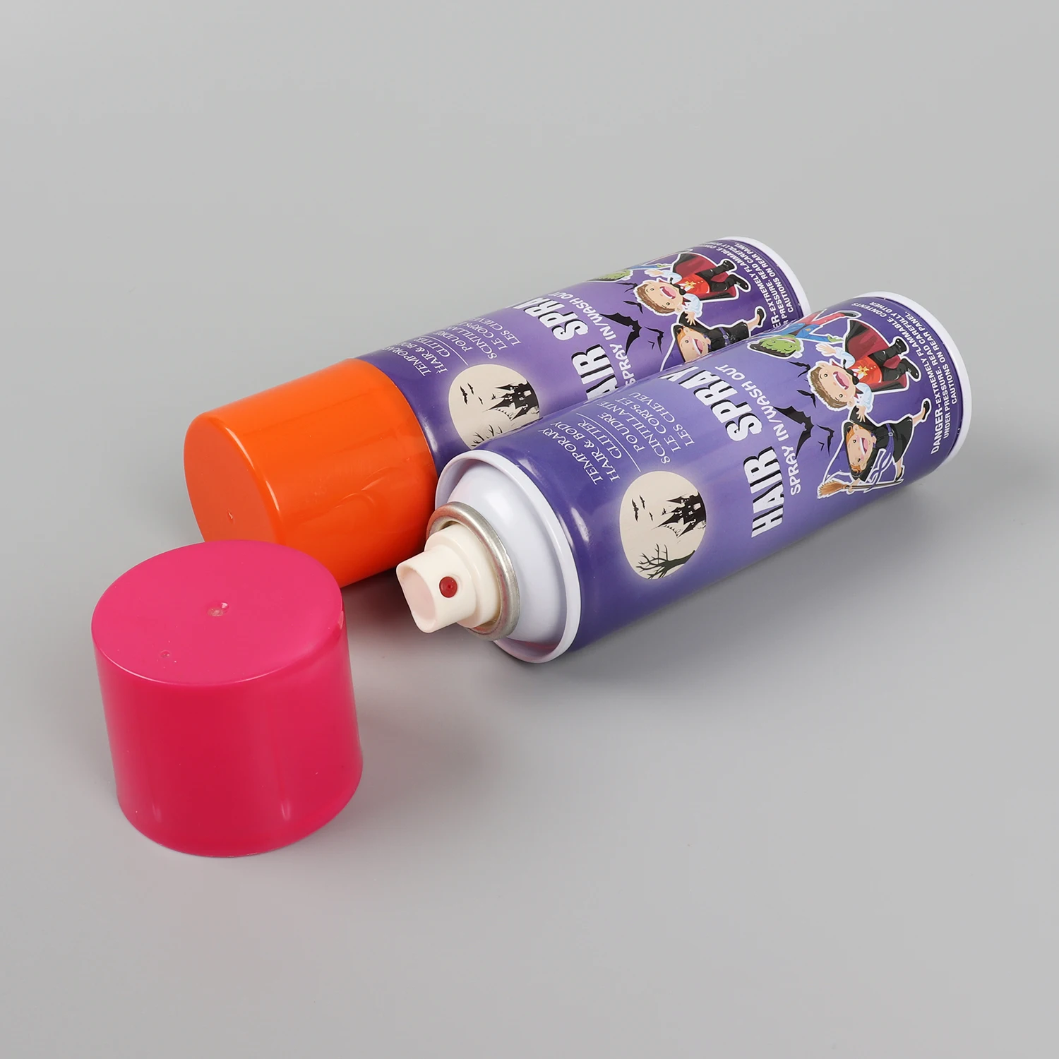 Custom Printed Empty Round Small Aerosol Metal Tin Can with Valve and Actuator