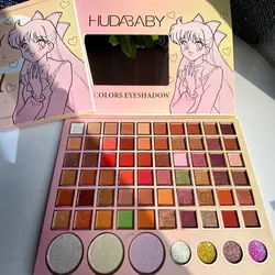 Hot Sale 67 Colors Pink Eyeshadow Palette Private Label High Pigment Eyeshadow Palette Makeup With Mirror