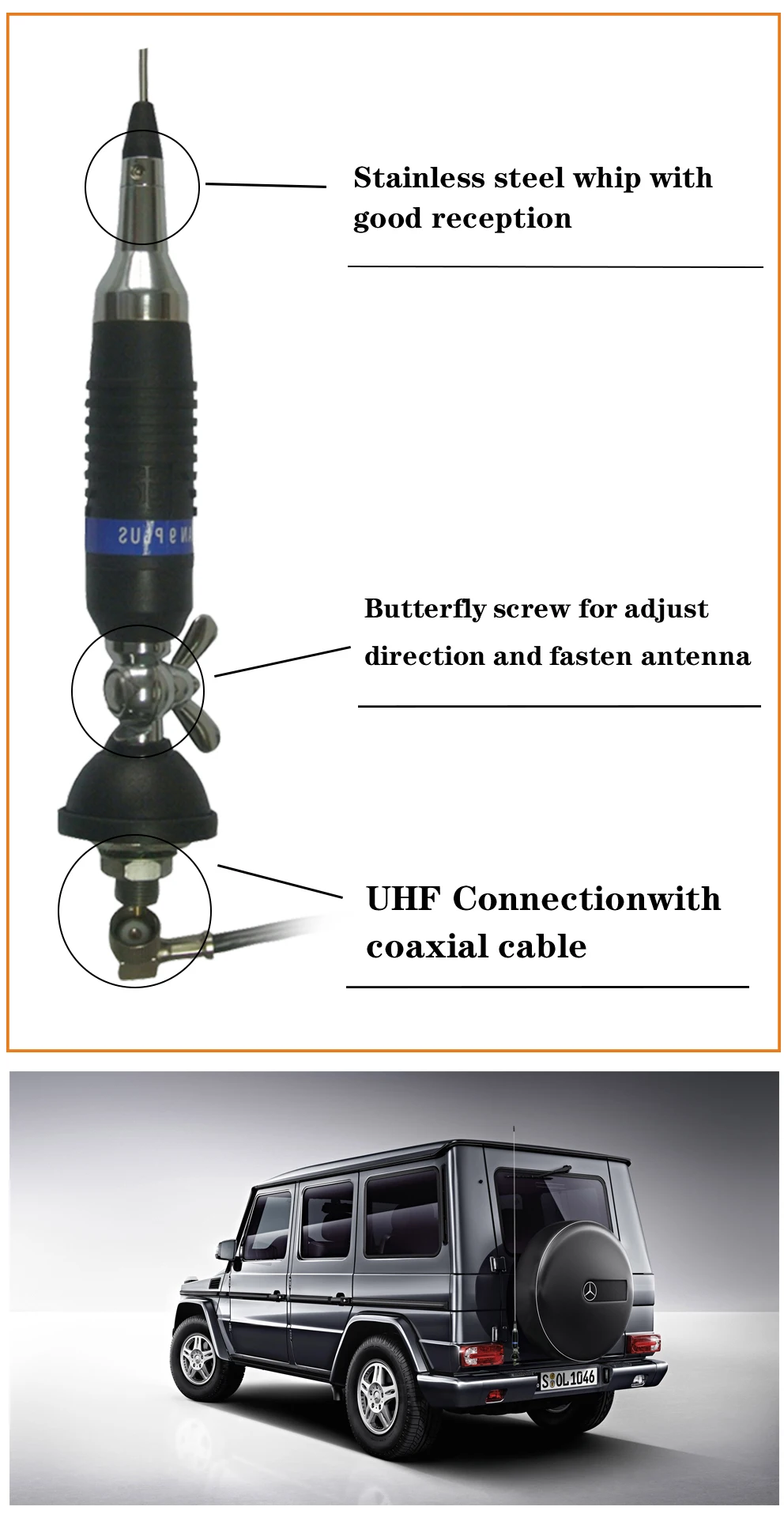 Customize cb antenna spring mount radio cb antenna 27 mhz
